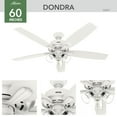 thumbnail image 4 of Hunter 60" Dondra Ceiling Fan With LED Light Kit And Pull Chain, Choose Color, 4 of 11
