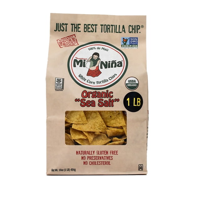 Mi Nina Organic Sea Salt Corn Tortilla Chips, 16 oz.
