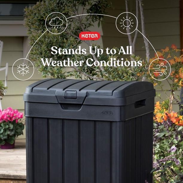 Keter Outdoor Trash Can Graphite Gray - Samsclub.com