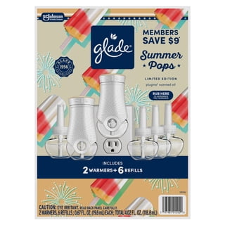 Glade PlugIns Scented Oil Air Freshener, Summer Pops, 2 Warmers + 6 Refills