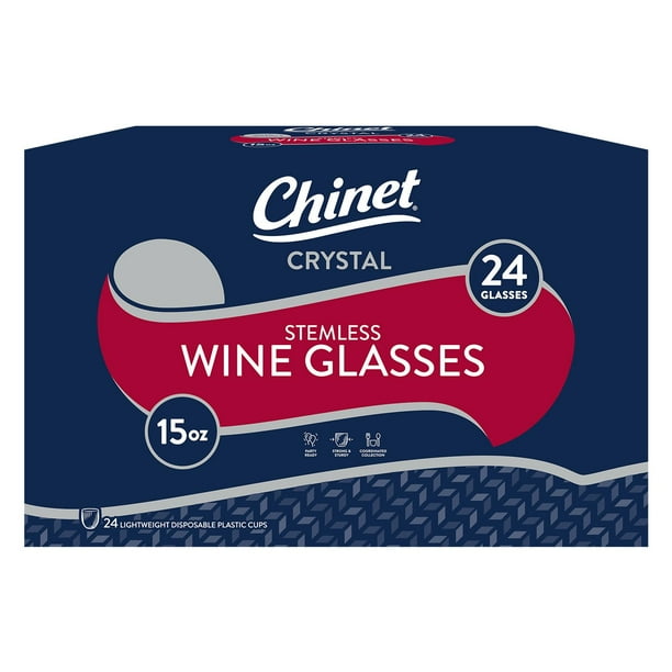 Chinet Crystal Stemless Wine Glass 15 oz.,24 ct. - Samsclub.com