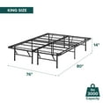 thumbnail image 8 of Zinus Night Therapy Reinforced SmartBase® 14” Platform Bed Frame/Mattress Foundation, 8 of 8