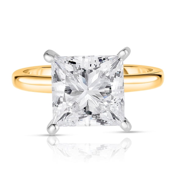 Lab Created Princess Cut Solitaire Diamond Ring