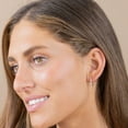 thumbnail image 6 of 0.23 CT. T.W. Diamond Hoop Earrings in 14K Gold, 6 of 7