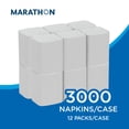 thumbnail image 2 of Marathon Interfold 1-Ply White Dispenser Napkins, 12 pk., 250 napkins/pk., 2 of 9