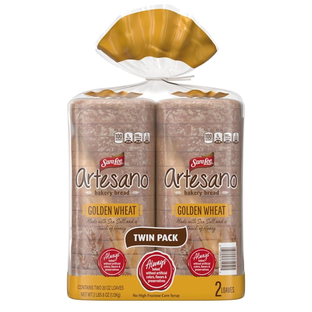 Sara Lee Artesano Golden Wheat Bakery Bread 20 oz., 2 pk.
