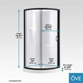 thumbnail image 13 of Breeze 34” x 34” x 77” Corner Shower Kit with Clear Glass, Walls, Base and Hardware, 13 of 21