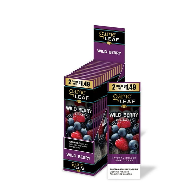GAME LEAF 2 FOR 1.49 WILD BERRY  15CT