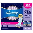thumbnail image 1 of Always Ultra Thin Overnight Pads with Wings, Size 5, 80 ct., 1 of 8