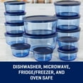 thumbnail image 3 of Anchor Hocking SnugFit 26-Piece Glass Food Storage Containers with Navy Lids, 3 of 4