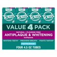 thumbnail image 2 of Tom's of Maine Fluoride-Free Antiplaque & Whitening Toothpaste, 4.5 oz., 4 pk., 2 of 5