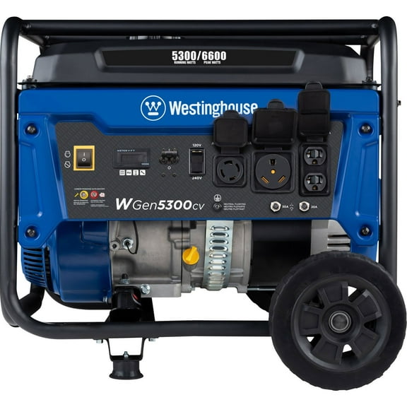 6600/5300–Watt Westinghouse Gas-Powered Portable Generator With CO Sensor
