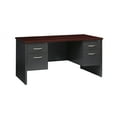thumbnail image 1 of Hirsh Executive Office Modular Double Pedestal File Office Desk, Choose Color, 1 of 11