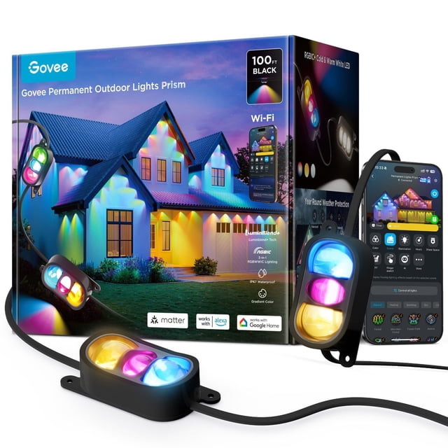 Govee 100ft Permanent Outdoor Lights Prism