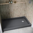 thumbnail image 2 of Streamline 60 in. x 36 in. Alcove Acrylic Shower Base With Left, Center or Right Drain / Glossy Black or White, 2 of 9