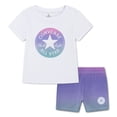 thumbnail image 4 of Converse Toddler Girls 2-Piece Biker Short Outfit Set, 4 of 7
