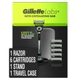 thumbnail image 1 of GilletteLabs with Exfoliating Bar Men's Razor with Travel Case + 6 ct. Blade Refills, 1 of 8