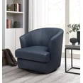 thumbnail image 1 of Belfield 100% Top Grain Leather Swivel Accent Chair, 1 of 8