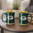 thumbnail image 5 of Logo Brands Green Bay Packers 14oz Relief Mug Set, 5 of 5