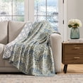 thumbnail image 1 of Tahari Home Reversible Printed Plush Throws, 50" x 60", 1 of 5