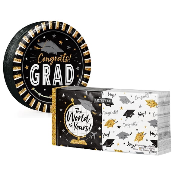 Artstyle Graduation Paper Plates and Napkins Kit, 285 ct.