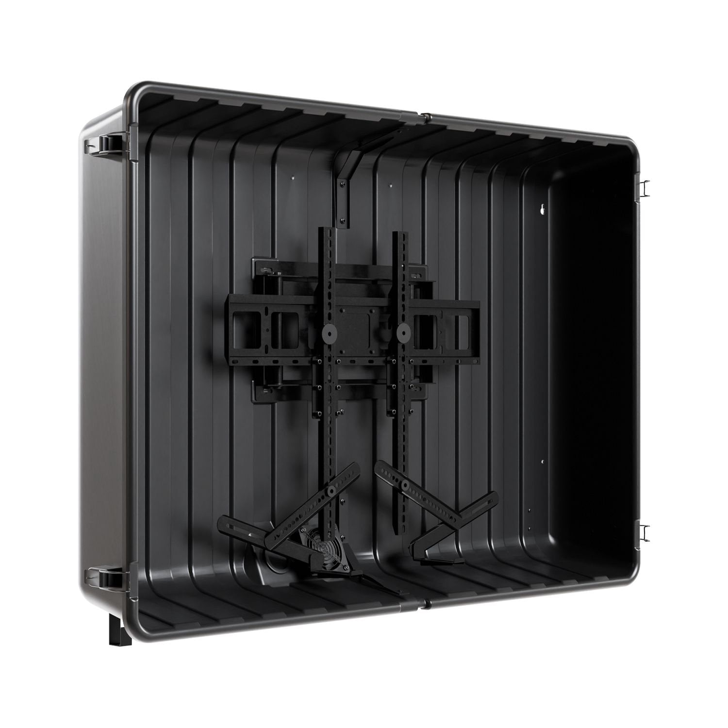 Storm Shell XL Weatherproof Outdoor TV and Soundbar enclosure for