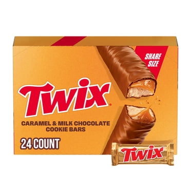 Twix Caramel Cookie Chocolate Candy Bars, Share Size, 3.02 oz., 24 pk.