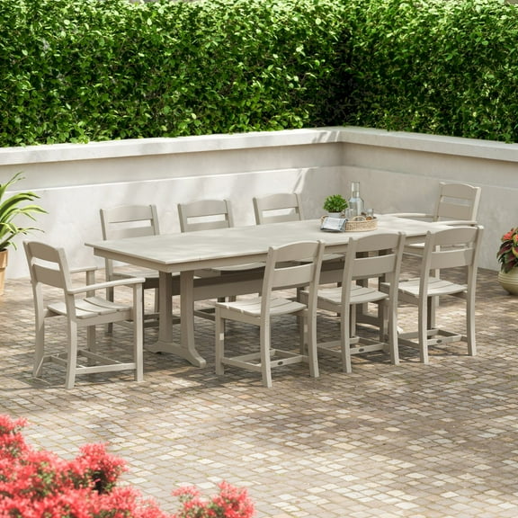 POLYWOOD Gulf Shores Patio Dining Set, 9pc