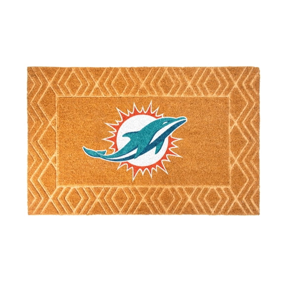 Logo Brands Miami Dolphins Coir Outdoor Mat