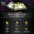 thumbnail image 7 of Classy Caps 5" x 5" Stained Glass Wellington Solar Post Cap, 7 of 9
