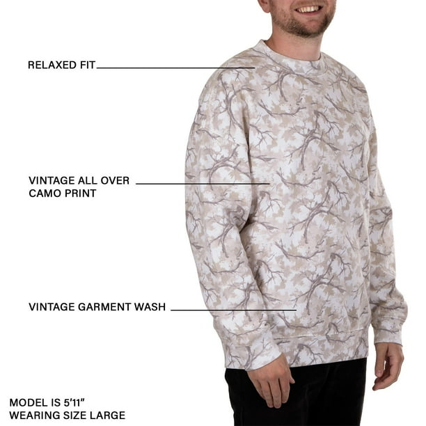 State of Mine Men's Camo Crewneck Fleece Sweatshirt - Samsclub.com