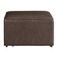 thumbnail image 7 of Studio Living Hailey Storage Ottoman in Brown Faux Leather, 7 of 8