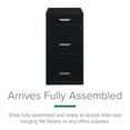 thumbnail image 13 of Hirsh 3-Drawer Letter Width Vertical File Cabinet with Pencil Drawer, Black, 13 of 21