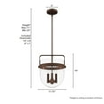 thumbnail image 4 of Hunter Karloff with Clear Glass Pendant Ceiling Light Fixture, 4 of 7