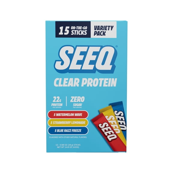 Seeq Clear Protein Powder Variety Pack, 15 pk.