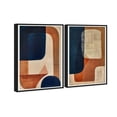 thumbnail image 1 of Blue and Cream Set Midcentury Abstract Canvas Print by Oliver Gal Prints, 1 of 4