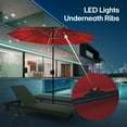 thumbnail image 4 of Above 10' Patio Market Umbrella with Solar LED Lights, 4 of 8
