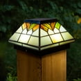 thumbnail image 2 of Classy Caps 5" x 5" Stained Glass Wellington Solar Post Cap, 2 of 9