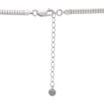 thumbnail image 3 of Faceted Oval Charm on Omega Chain Necklace in Silver and 14K Yellow Gold, 3 of 6