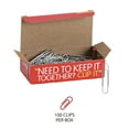 thumbnail image 5 of Universal Smooth Paper Clips, Jumbo, Silver, 100/Box, 10 Boxes/Pack, 5 of 8