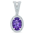 thumbnail image 5 of Amethyst & White Topaz Panther Chain Necklace in Sterling Silver, 5 of 7