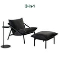thumbnail image 7 of ZINUS Night Therapy Foam Callie Sling Accent Chair with Ottoman and Drink Table, 7 of 10