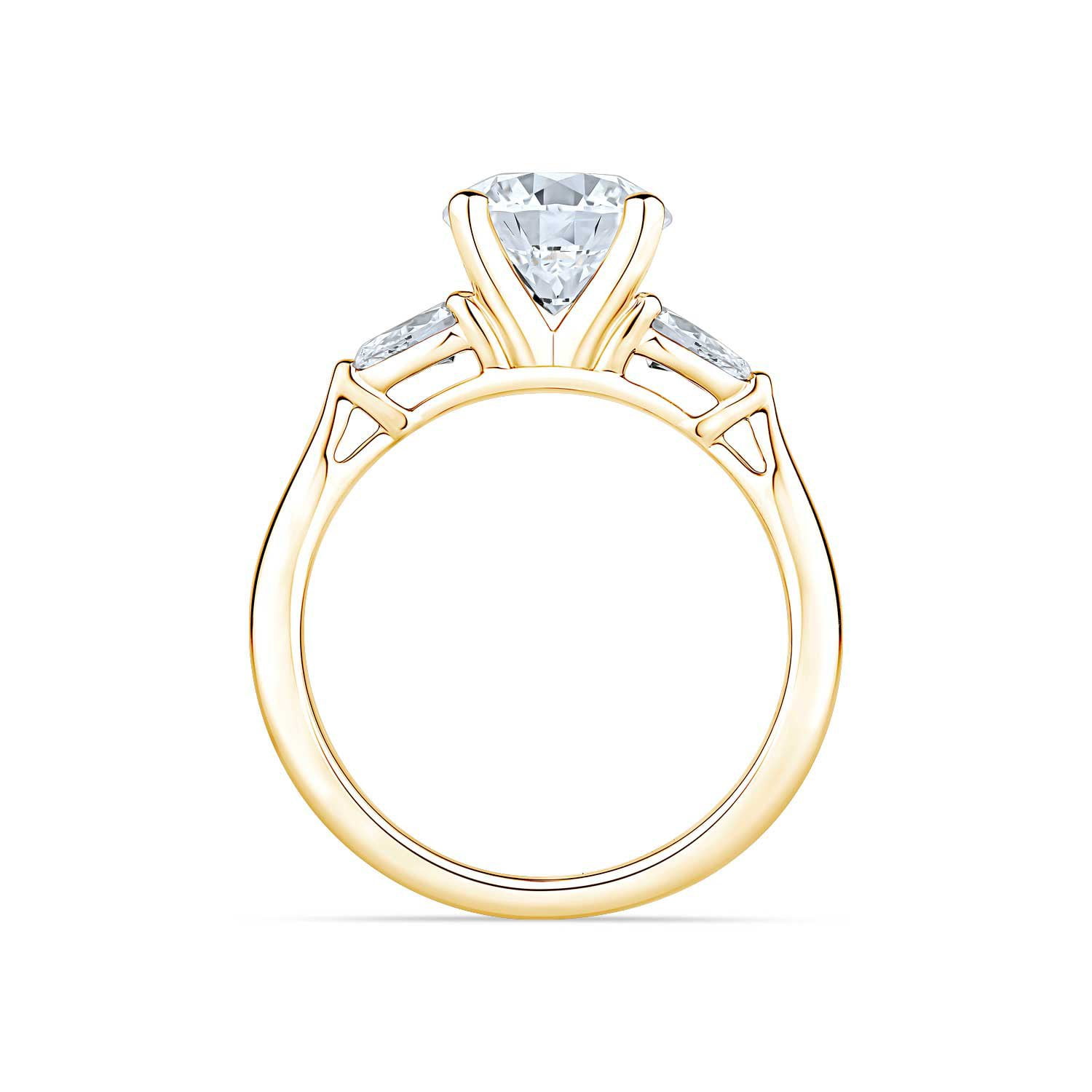 Lab Created Diamond Three Stone Ring in 18K Gold, 2.37 C.T.W.T.