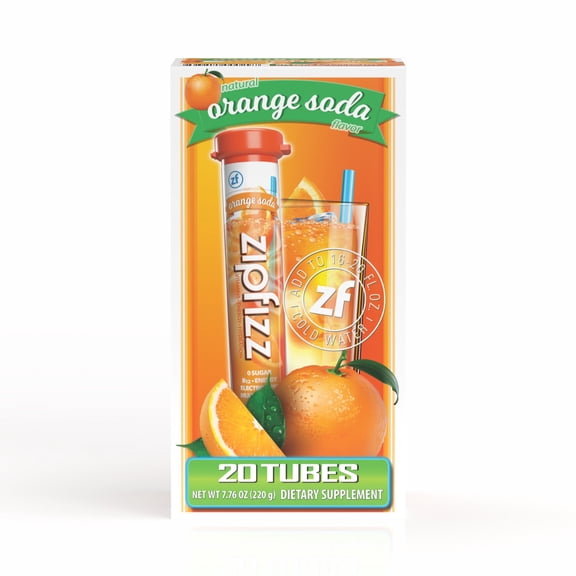 Zipfizz Energy Multi-Vitamin Hydration Drink Mix, Orange Soda, 20 ct.