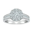 thumbnail image 1 of 0.95 CT. T.W. Round Cut Halo Cluster Diamond Ring in 14K Gold, 1 of 4
