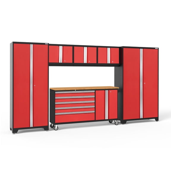 NewAge Products Bold Series 6 Piece Cabinet Set, 144" W x 18" D x 76.75" H