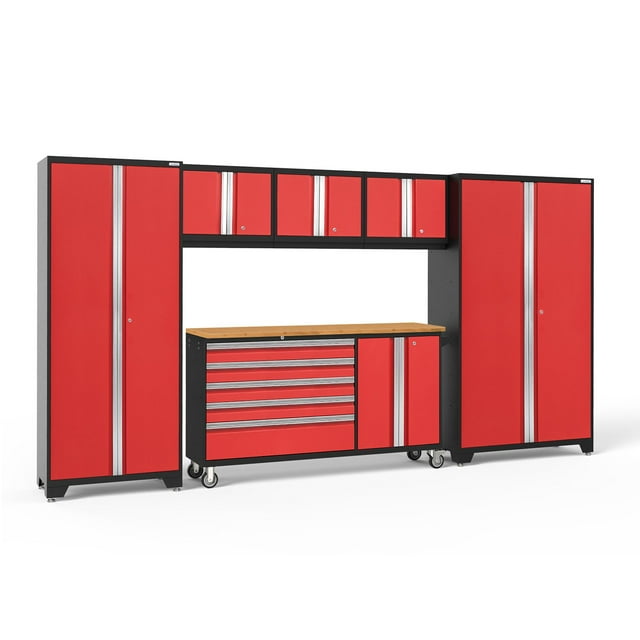 NewAge Products Bold Series 6 Piece Cabinet Set, 144" W x 18" D x 76.75" H