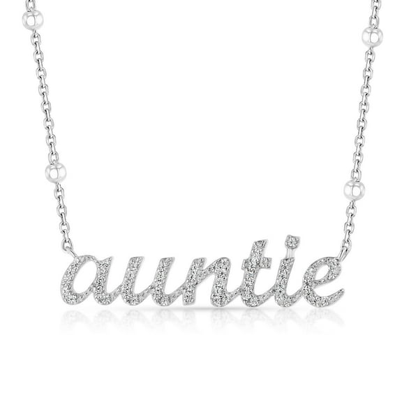 Sterling Silver and Diamond Identity Necklace