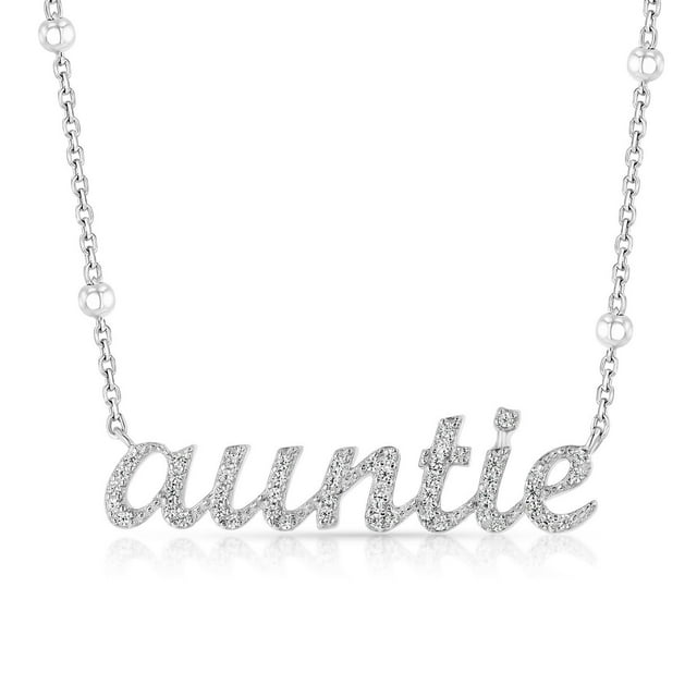 Sterling Silver and Diamond Identity Necklace