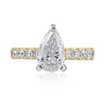 thumbnail image 1 of Lab Created Pear Cut Diamond Ring in 18K Gold, 1 of 5